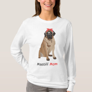 Mastiff Mama Dog Bandana Pet Lover Geschenk Frauen T-Shirt