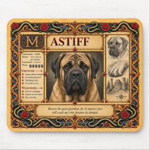 Mastiff, mittelalterliche Bestiarien-Kunst Mousepad