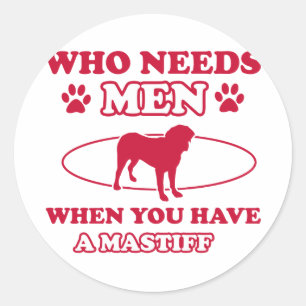 Mastiff Mommy Designs Runder Aufkleber