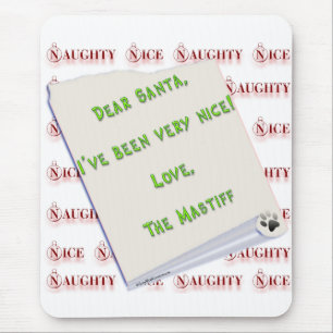 Mastiff Naughty oder Nice Mousepad