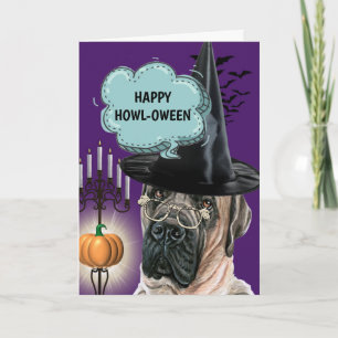 Mastiff niedlicher Hund mit glücklichem Hund Karte