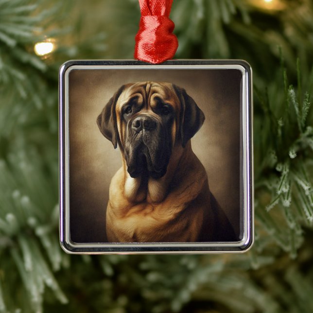 Mastiff Ornament Aus Metall (Baum)