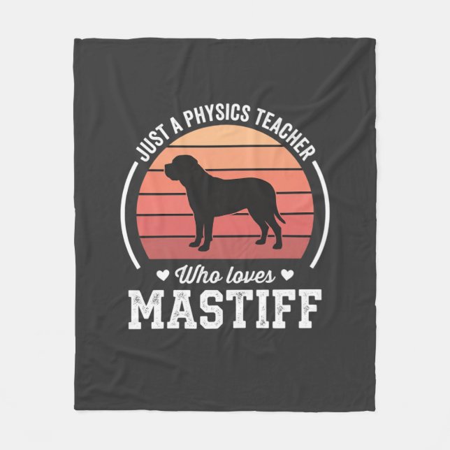 Mastiff-Physiklehrer-Hundefreund Fleecedecke (Vorderseite)