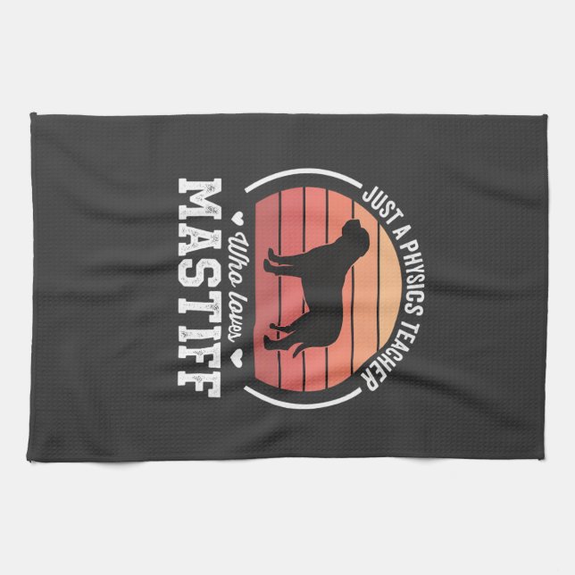 Mastiff-Physiklehrer-Hundefreund Geschirrtuch (Horizontal)
