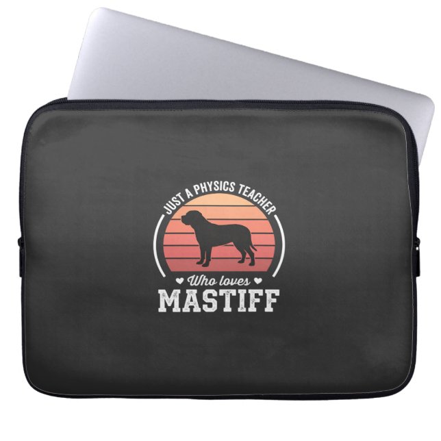 Mastiff-Physiklehrer-Hundefreund Laptopschutzhülle (Vorderseite)