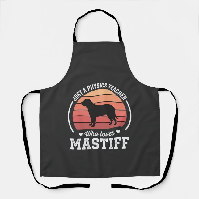 Mastiff-Physiklehrer-Hundefreund Schürze (Vorderseite)