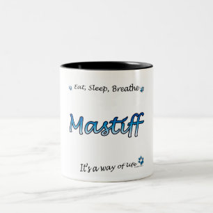 Mastiff Respire la Mug bleue