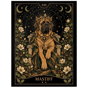 Mastiff, Sternenlicht-Tarot-Kunst Postkarte