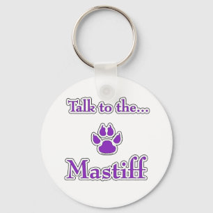 Mastiff Talk lila Schlüsselanhänger
