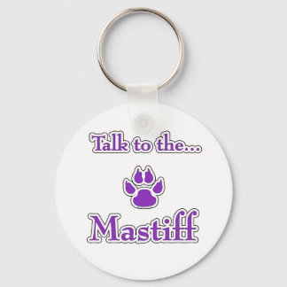 Mastiff Talk lila Schlüsselanhänger