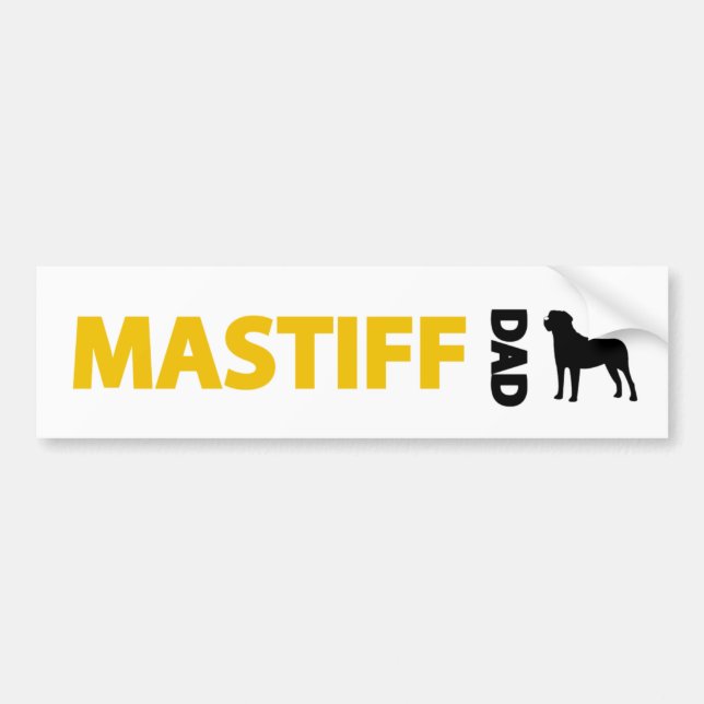 Mastiff-Vater Autoaufkleber (Vorne)