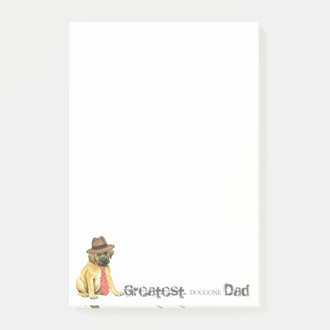 Mastiff-Vater Post-it Klebezettel (Vorderseite)
