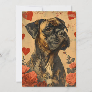 Mastiff Vintag Valentinstag Feiertagskarte
