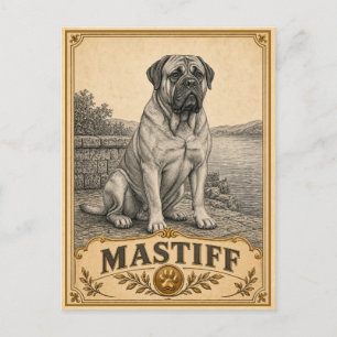 Mastiff, Vintage Heritage Hund Postkarte