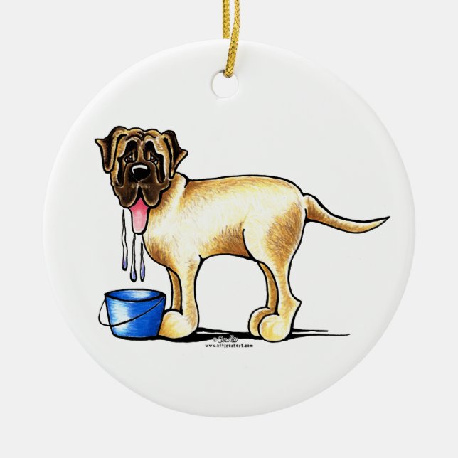 Mastiff Water Maker Keramikornament (Vorne)
