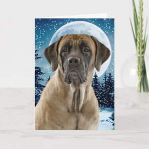 Mastiff-Weihnachtskarte Feiertagskarte