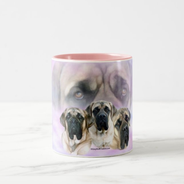 Mastiff yeux de l'amour Mug (Centre)