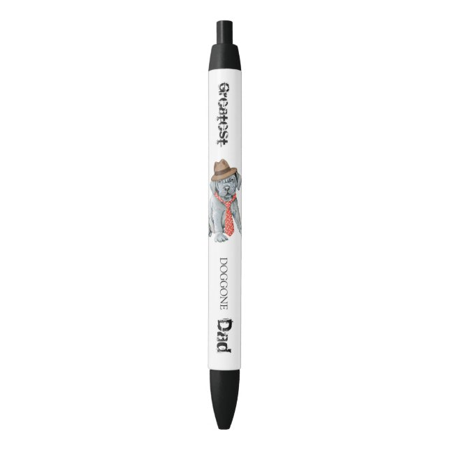 Mastino Vater Black Ink Pen Kugelschreiber (Vorderseite Vertikal)