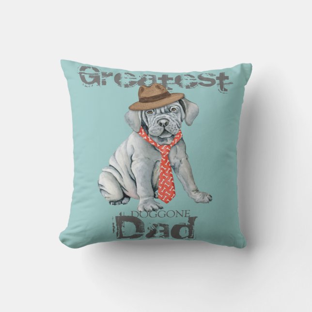 Mastino Vater Throw Kissen (Vorderseite)