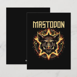 Mastodon Boar Fire Feiertagskarte