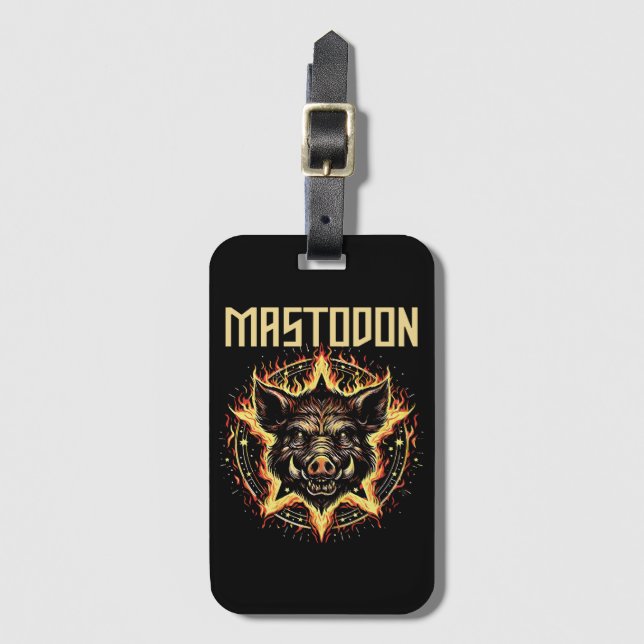 Mastodon Boar Fire Gepäckanhänger (Vorderseite Vertikal)