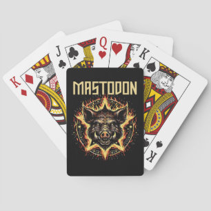 Mastodon Boar Fire Spielkarten