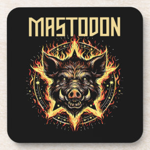 Mastodon-Eber-Feuer Getränkeuntersetzer