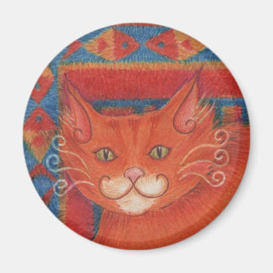 Mat Cats Magnet rund
