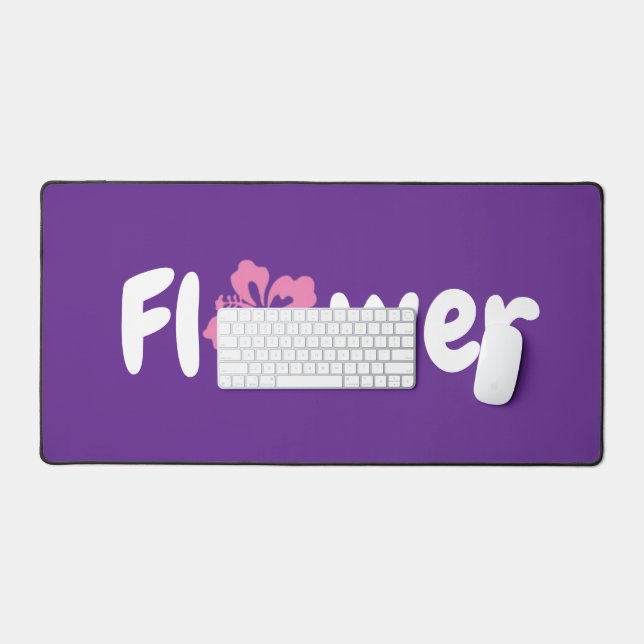 Mat de bureau à fleurs (Clavier et souris)