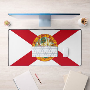 Mat de bureau avec drapeau de Floride, États-Unis
