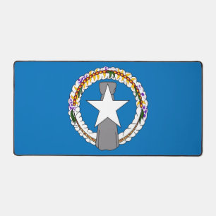 Mat de bureau avec drapeau de Mariana du Nord, Éta