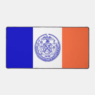 Mat de bureau avec drapeau de New York City, USA