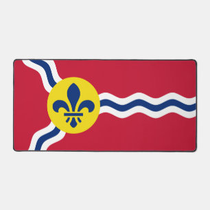 Mat de bureau avec drapeau de St. Louis, USA