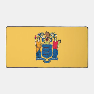 Mat de bureau avec drapeau du New Jersey, USA