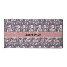 Mat de bureau avec Fleurs roses & Dentelles Faux
