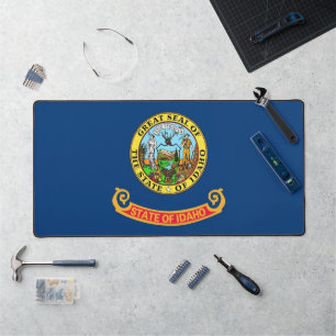 Mat de bureau avec le drapeau de l'Idaho, États-Un
