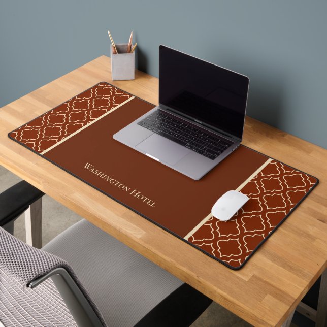 Mat de bureau Brown classique personnalisé (Bureau 2)