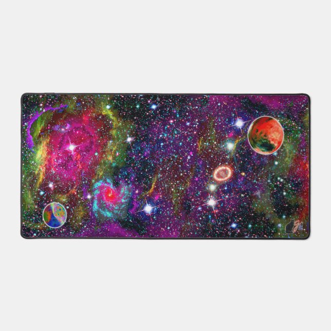 Mat de bureau Cosmos surchargé atmosphérique (Recto)