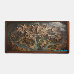 Mat de bureau de carte d'Imaginaire personnalisé