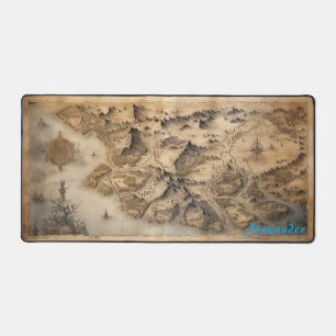 Mat de bureau de carte d'Imaginaire personnalisé