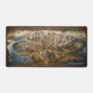 Mat de bureau de carte d'Imaginaire personnalisé