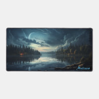 Mat de bureau de nuit à lumière de lune personnali