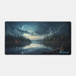 Mat de bureau de nuit à lumière de lune personnali