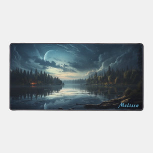 Mat de bureau de nuit à lumière de lune personnali