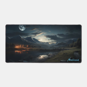 Mat de bureau de nuit à lumière de lune personnali