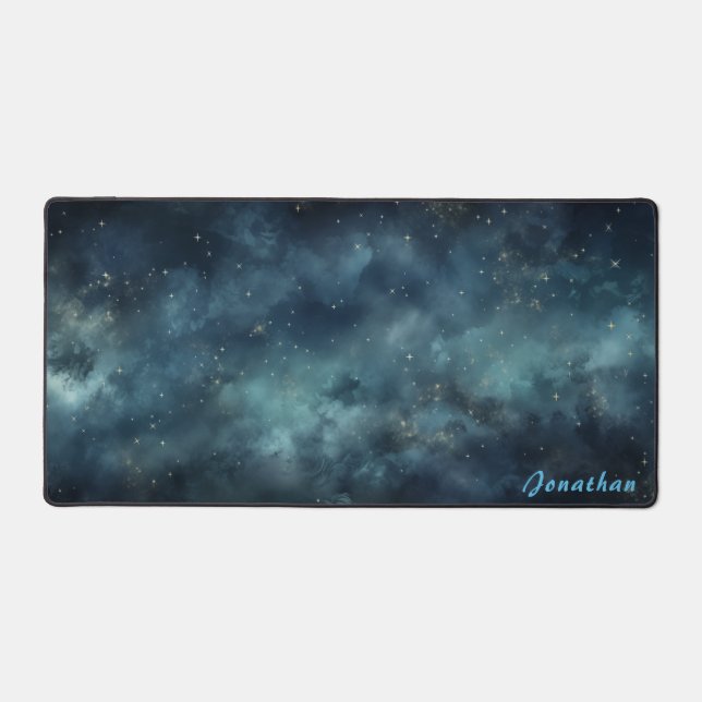 Mat de bureau de nuit étoilé personnalisé (Recto)