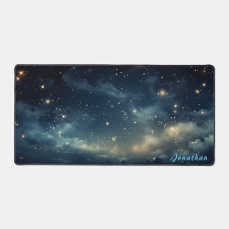 Mat de bureau de nuit étoilé personnalisé