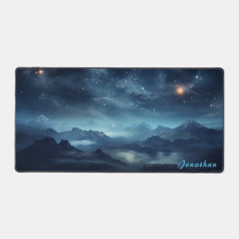 Mat de bureau de nuit étoilé personnalisé