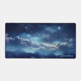 Mat de bureau de nuit étoilé personnalisé