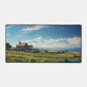 Mat de bureau de vignoble personnalisé